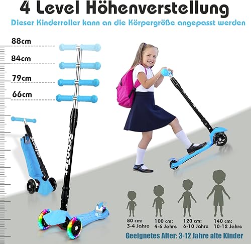 Le cadeau🎁 idéal pour vos enfants de 3 à 12 Ans. TROTTINETTE 3 ROUES LUMINEUSES + MUSIC