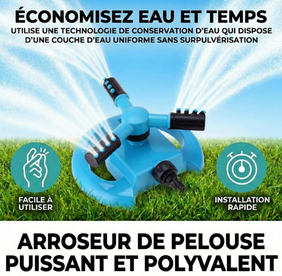 Arroseur Rotatif pour Jardin et Agriculture.
