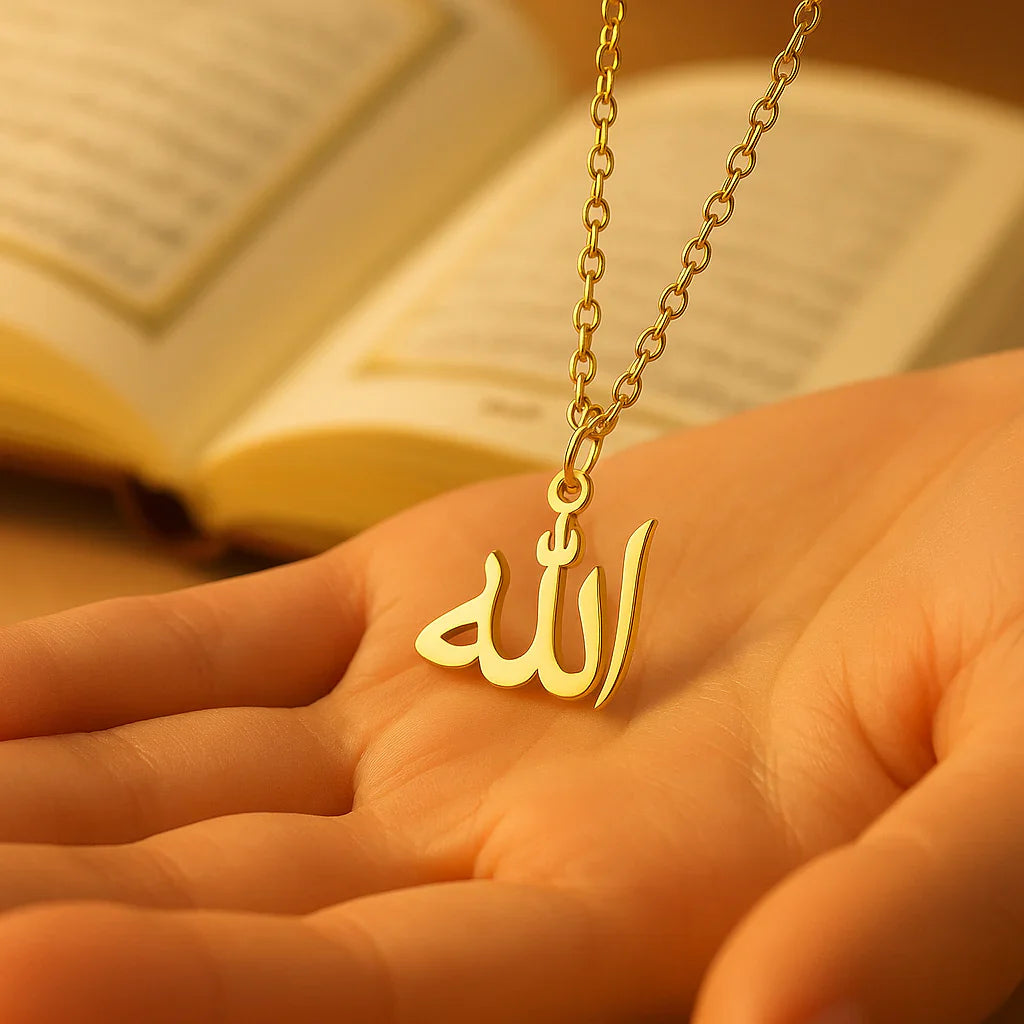 Collier Allah pour Femme, Protection contre tout regard Négatif. MALI (07/150 pièces)