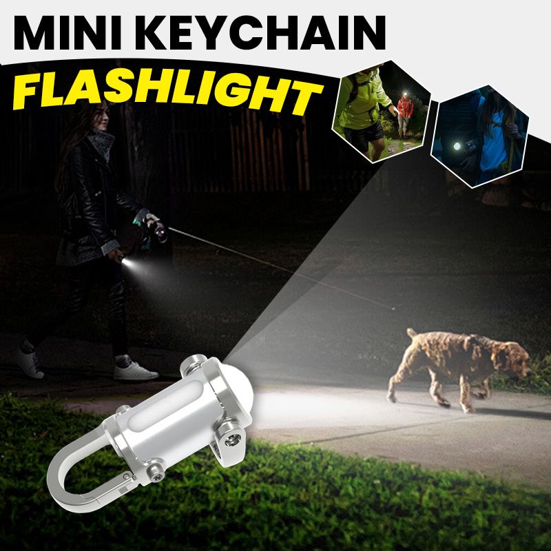 Mini lampe de poche porte-clés (7 Modes d'allumages). ML